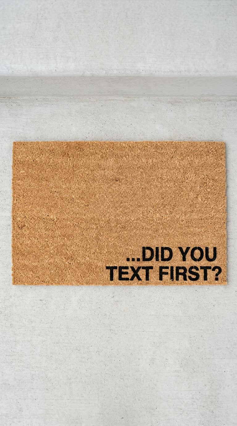 Did you text first? Doormat